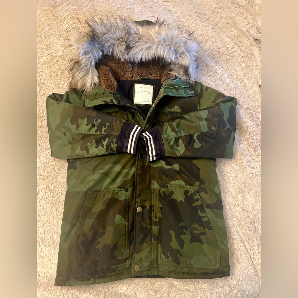 Youth Green Camo Winter Jacket